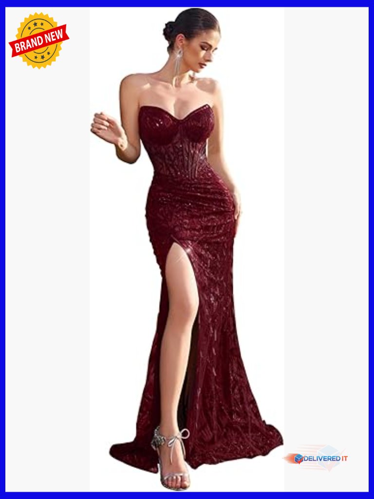 Sequin Tulle Mermaid Formal Dress Off Shoulder Backless Floor Length Prom